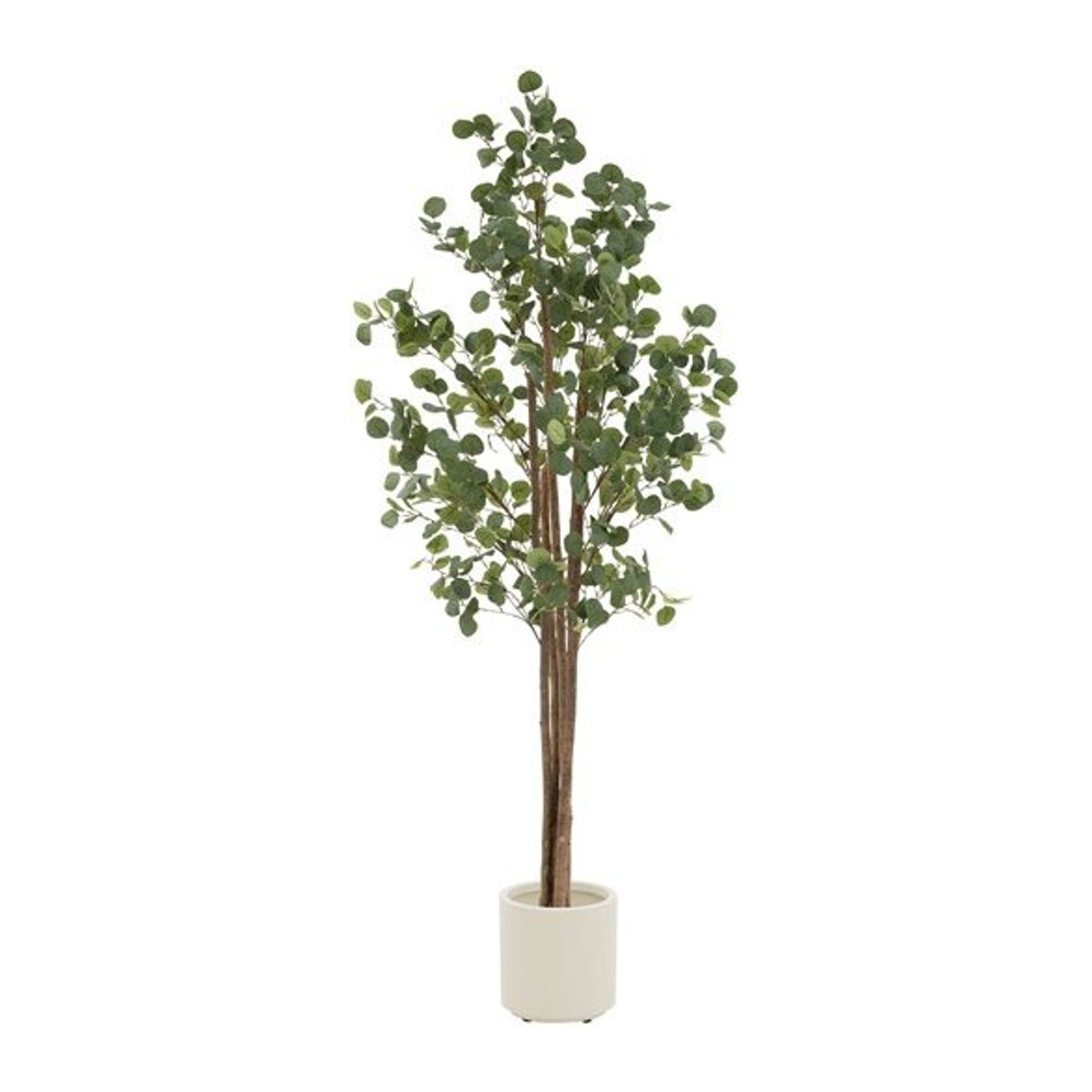 Künstlicher Eukalyptusbaum ML-Design in Grün und Braun mit Naturholzstamm, Höhe: 210 cm - Bild 1