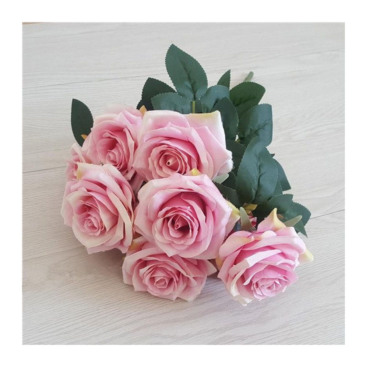Künstlicher Rosenstrauß Love Match in Rosa aus Textil für Hochzeit und Valentinstag - Bild 1