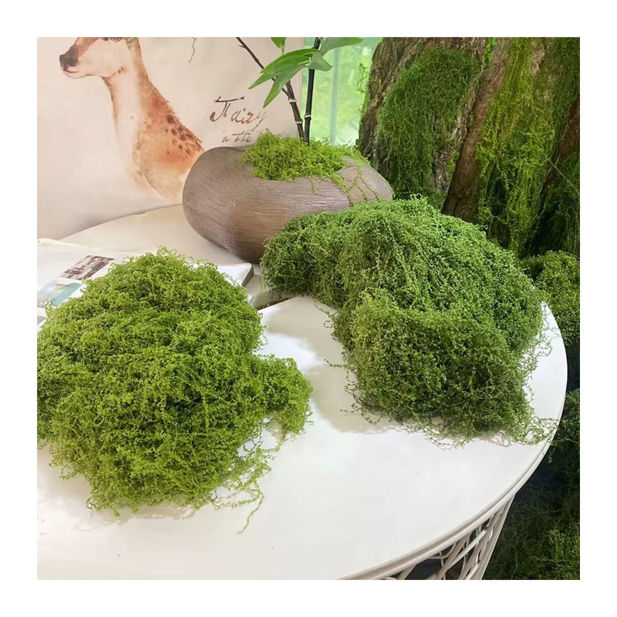 Künstliches Moos in Grün für Garten und Indoor Dekoration als Mini Landschaft und Bonsai Gestaltung - Bild 2