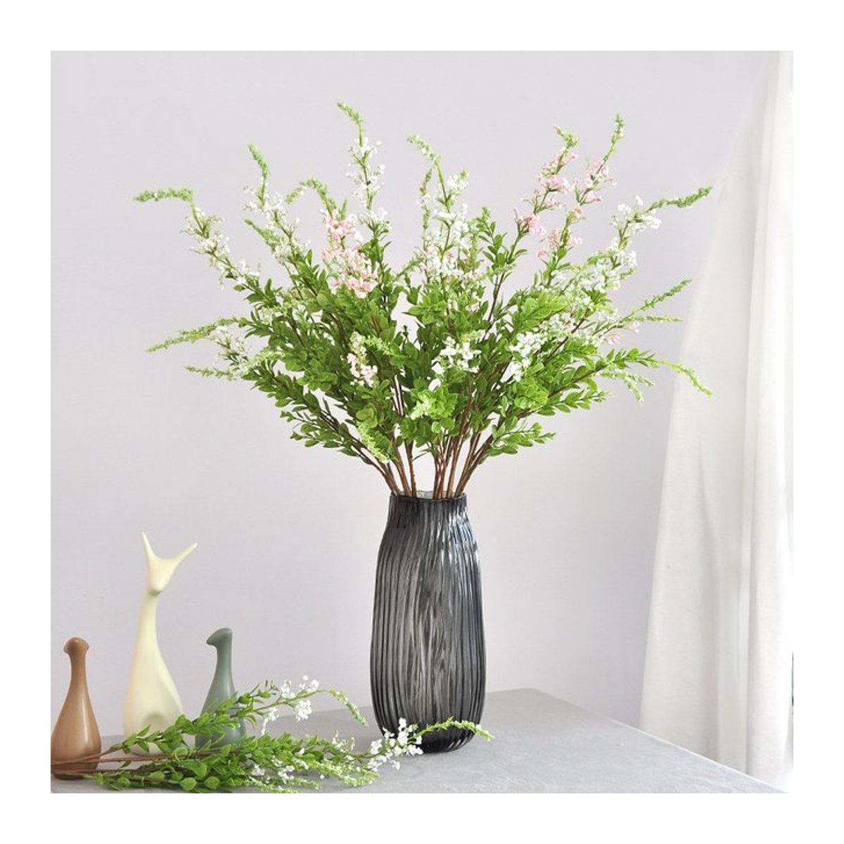 Künstliches Salbei-Bouquet in Grün für Hochzeit und Dekoration, Höhe: 85 cm - Bild 1