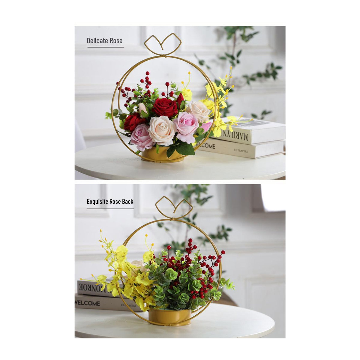 Künstliches Seidenblumen-Arrangement mit Gänseblümchen von Shopping Party für Tischdekoration, Hochzeit oder Geschenkkörbe - Bild 2