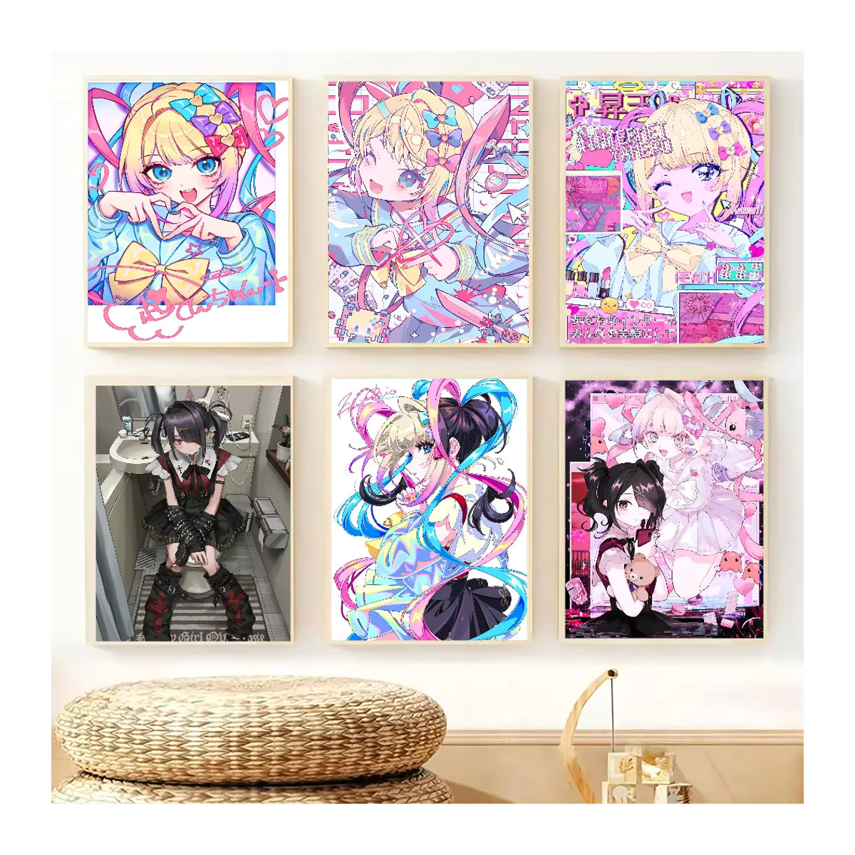 Kunstposter Bedürftige Mädchen als Wanddekoration aus Papier in Multicolor - Bild 2