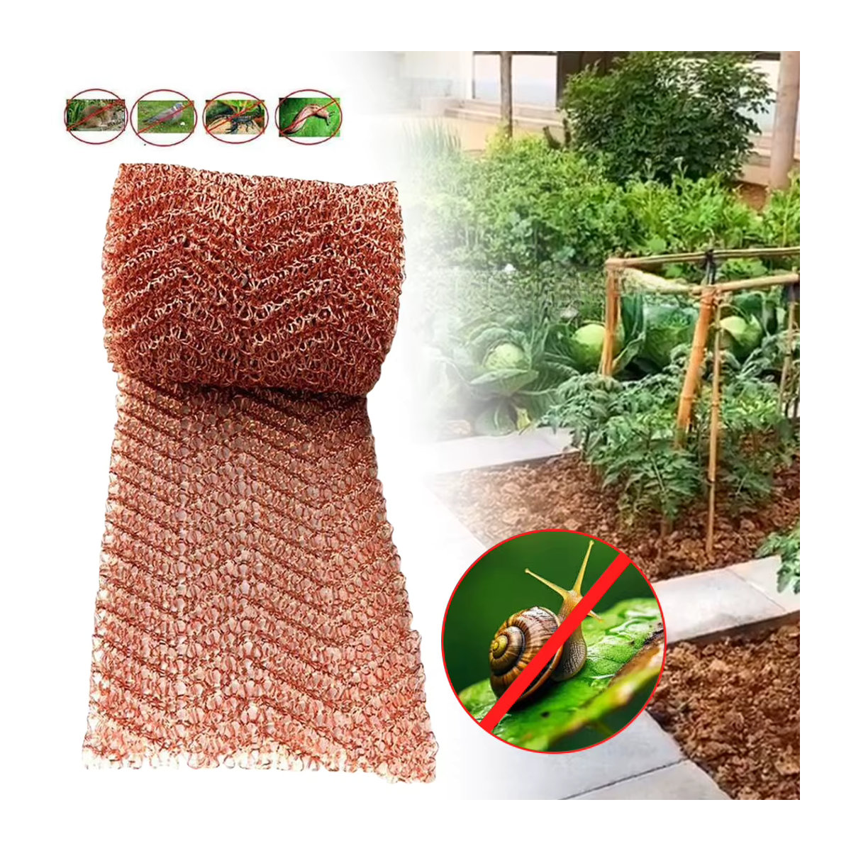 Kupfernetz Schneckenabwehrmittel als langlebiges Werkzeug zum Schutz deiner Gartenpflanzen - Bild 2