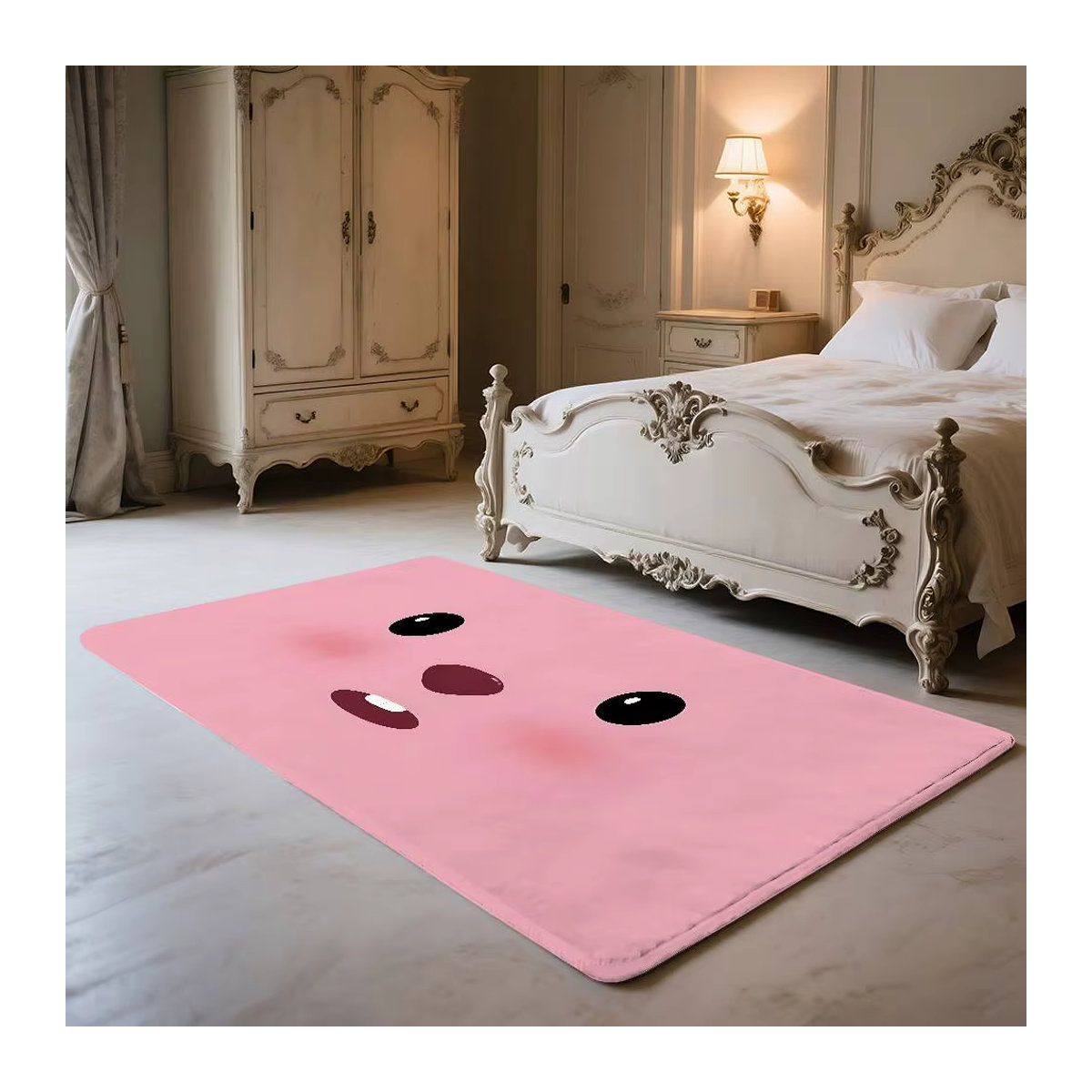 L-Loopy Cartoon-Bodenmatte von 52TOYS in Pink, saugfähig und rutschfest für Eingang, Schlafzimmer oder Badezimmer - Bild 2