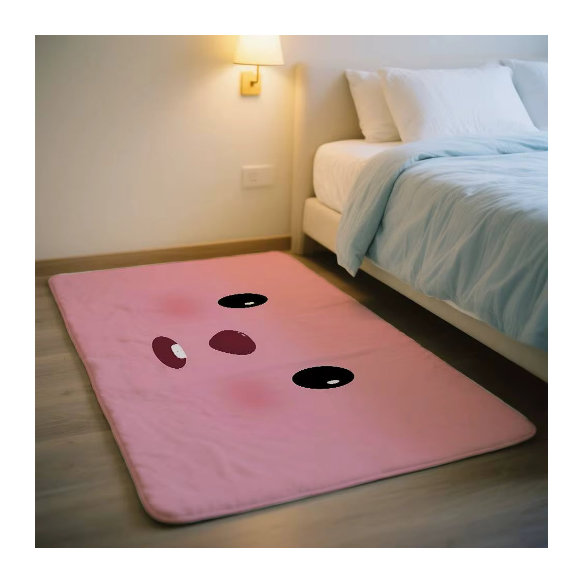 L-Loopy Cartoon-Bodenmatte von 52TOYS in Pink, saugfähig und rutschfest für Eingang, Schlafzimmer oder Badezimmer - Bild 3