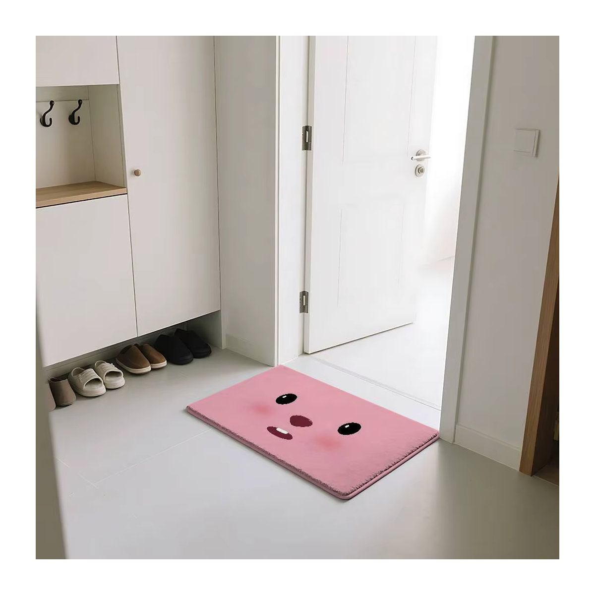 L-Loopy Cartoon-Bodenmatte von 52TOYS in Pink, saugfähig und rutschfest für Eingang, Schlafzimmer oder Badezimmer - Bild 4