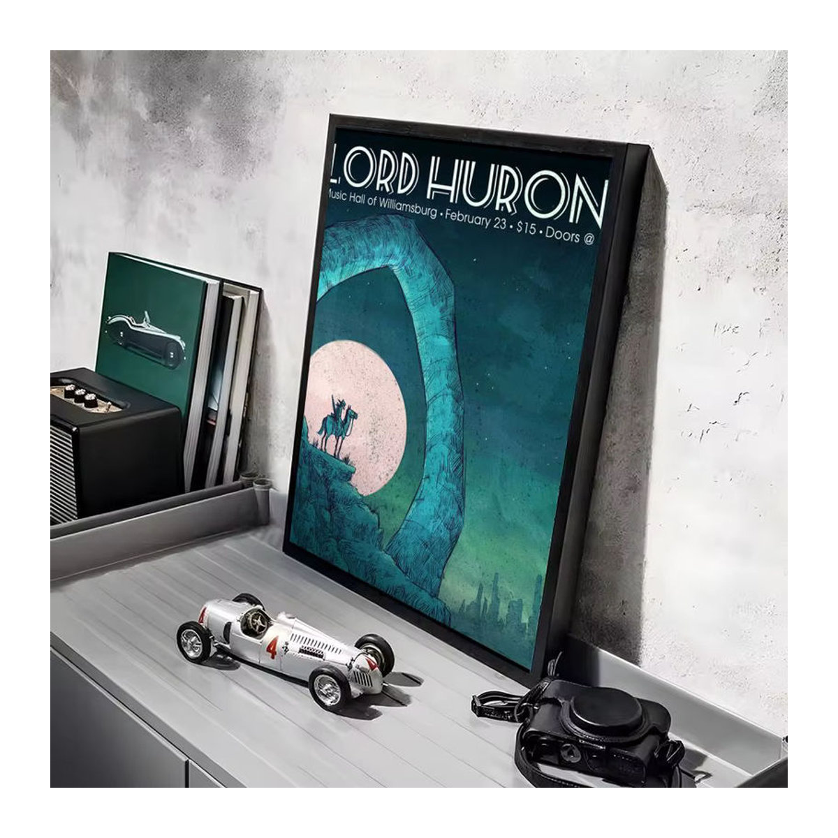 L-Lord H-Huron Band-Poster-Aufkleber in Schwarz und Mehrfarbig, modernes HD-Gemälde als selbstklebende Wanddekoration für dein Zuhause, Rechteckig, B: 20 cm, H: 15 cm, T: 15 cm - Bild 4
