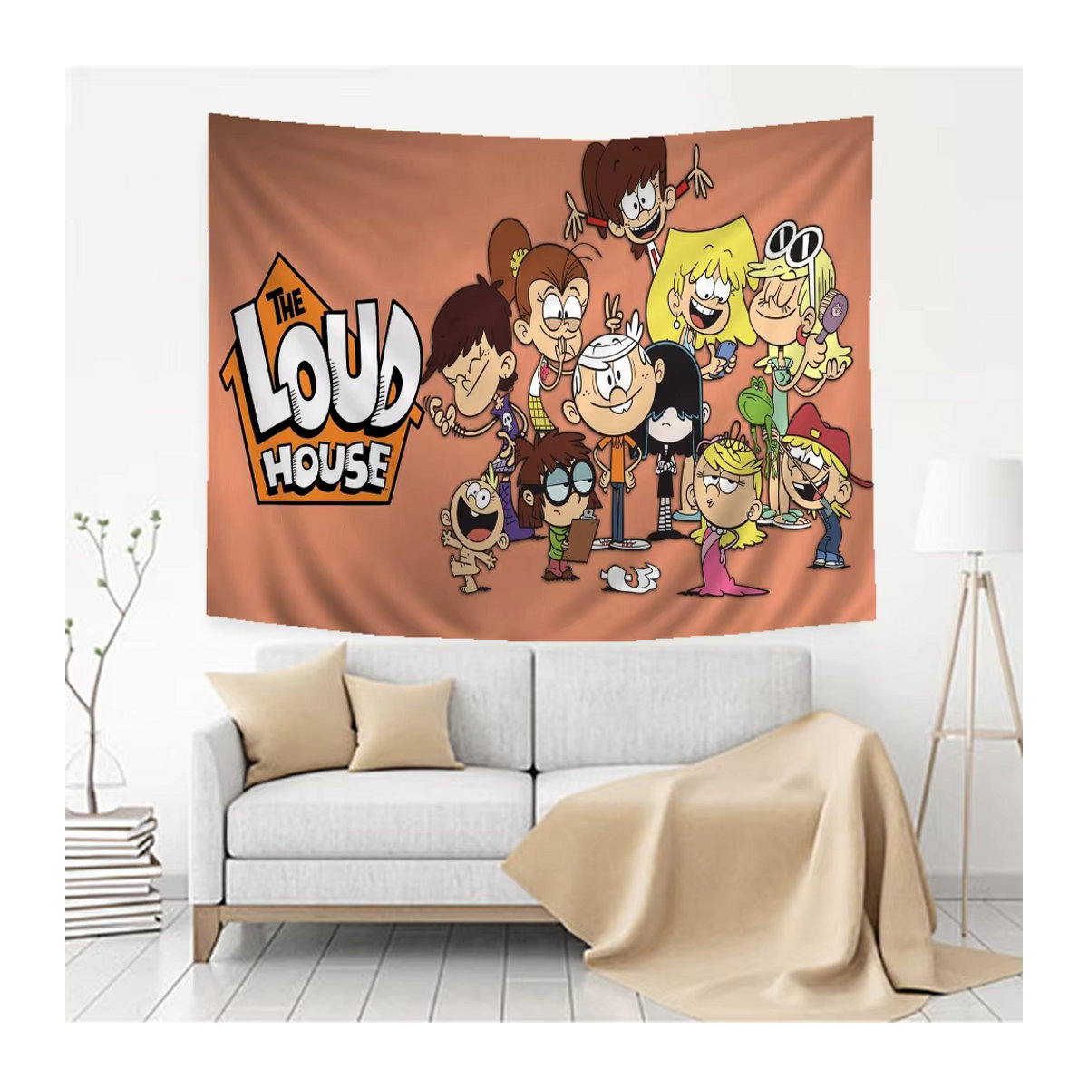 L-Loud H-House Happy Birthday Party Hintergrund aus Polyester für Kinder und Babypartys, mehrfarbig, B/H: 120 x 70 cm - Bild 3