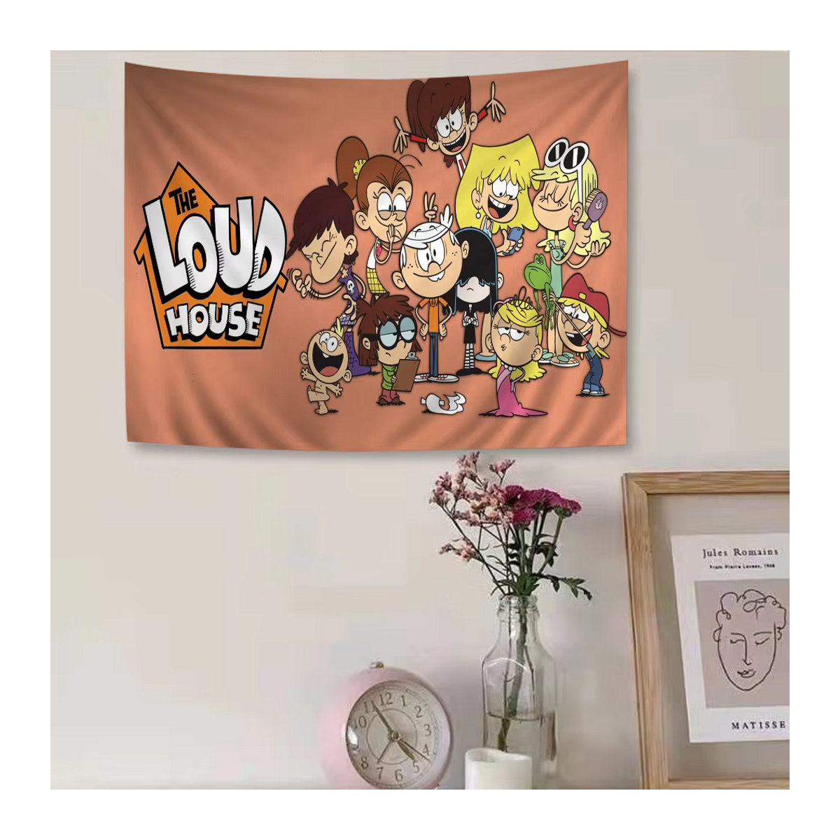 L-Loud H-House Happy Birthday Party Hintergrund aus Polyester für Kinder und Babypartys, mehrfarbig, B/H: 120 x 70 cm - Bild 4