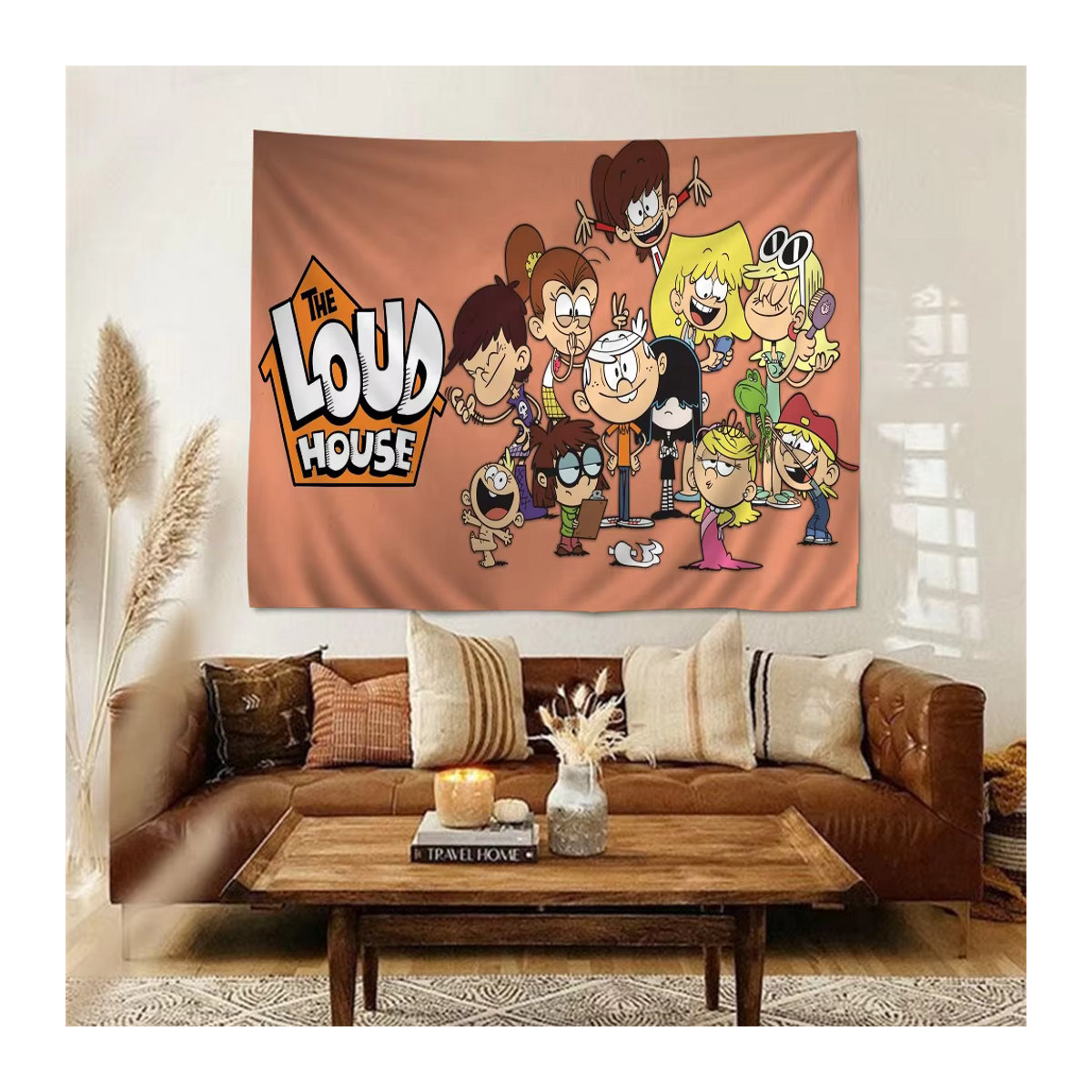 L-Loud H-House Happy Birthday Party Hintergrund aus Polyester für Kinder und Babypartys, mehrfarbig, B/H: 120 x 70 cm - Bild 5