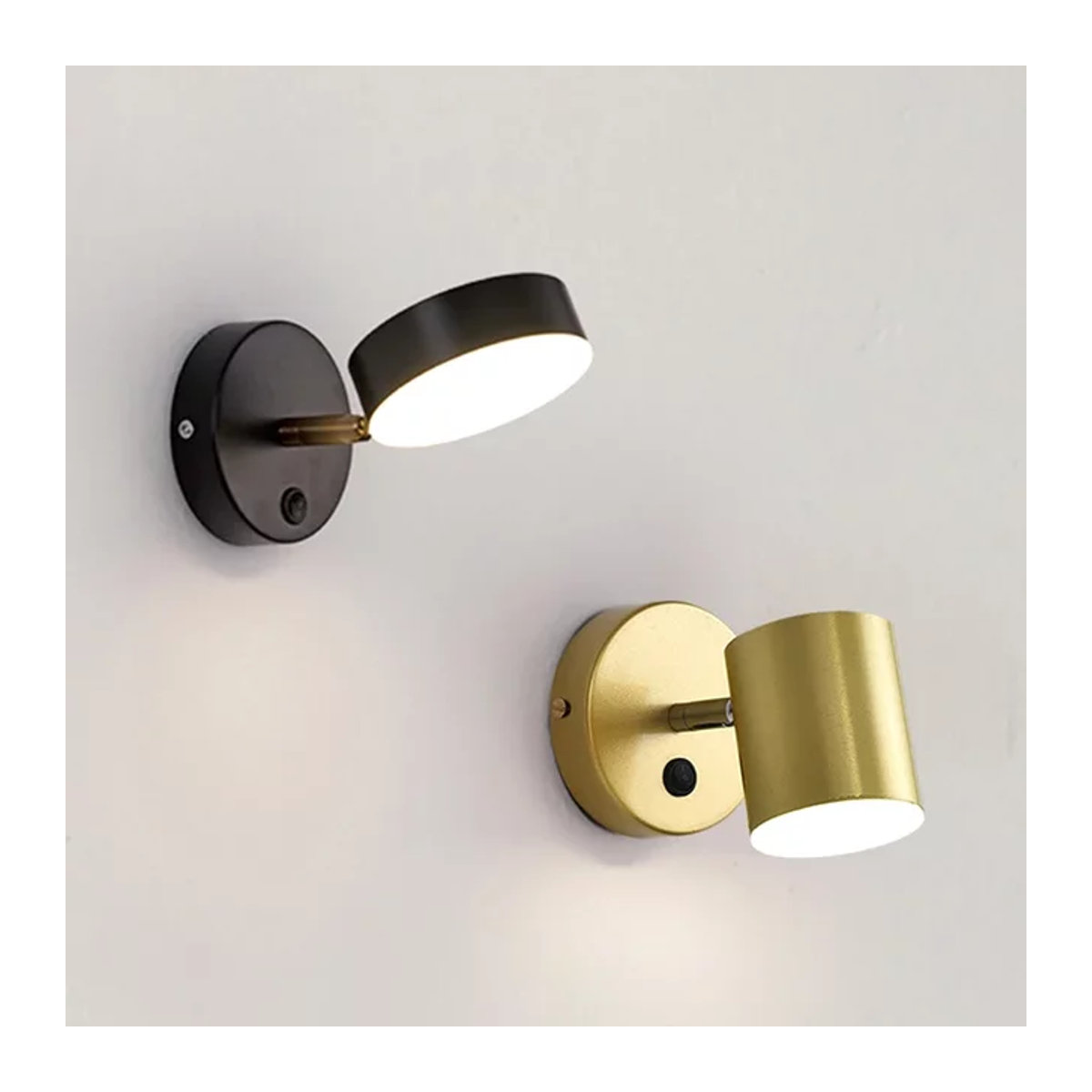 L-MANG LED Wandleuchte im skandinavischen Design Schwarz für Schlafzimmer und Flur - Bild 1
