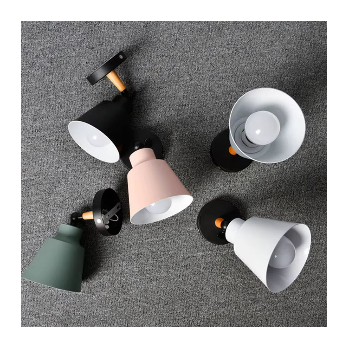 L-MANG Moderne LED Wandlampe aus Massivholz im Skandinavischen Design Weiß - Bild 4