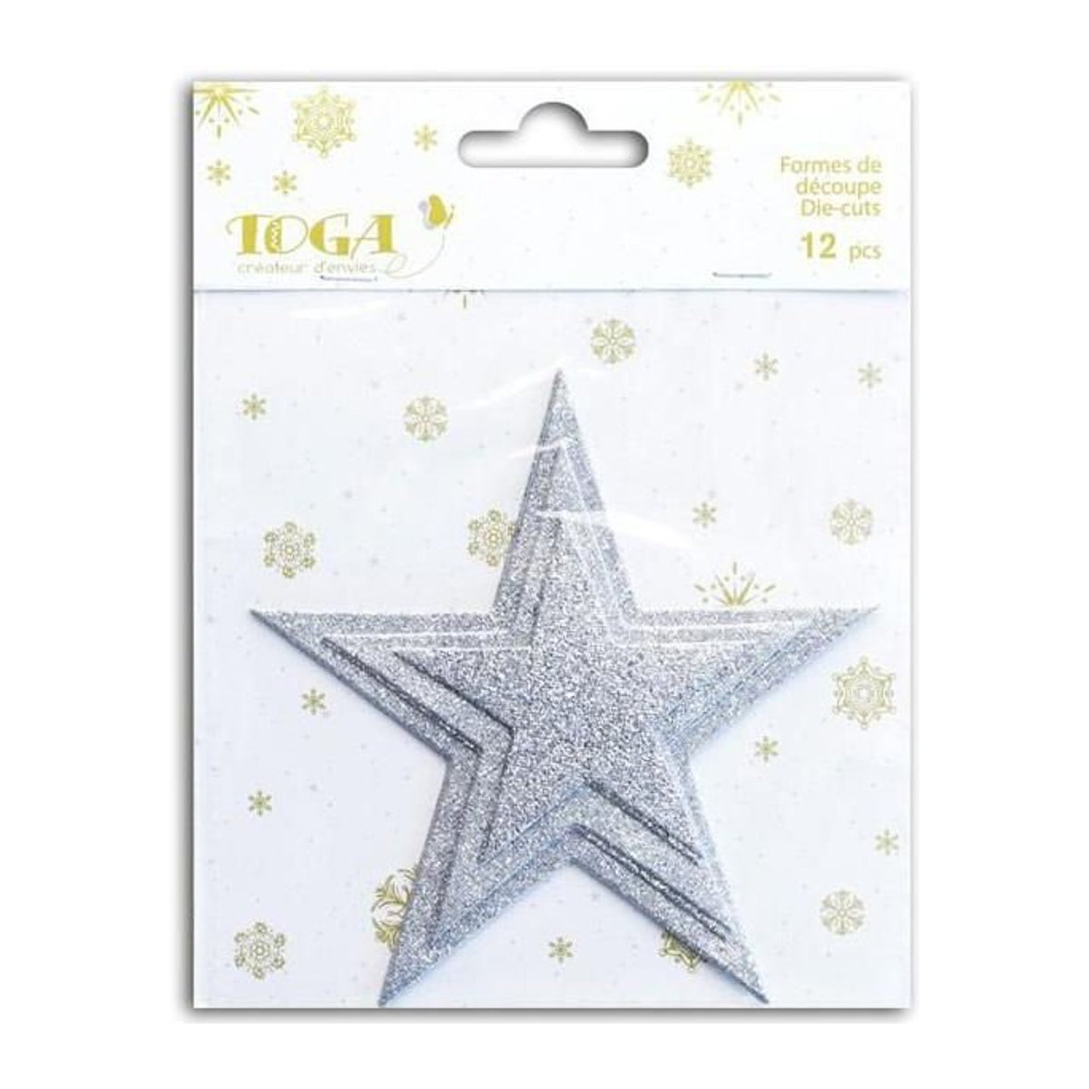 L'Or de Bombay Ausgestanzte Sternformen mit Glitzer in Silber aus Recyclingpapier - Bild 1