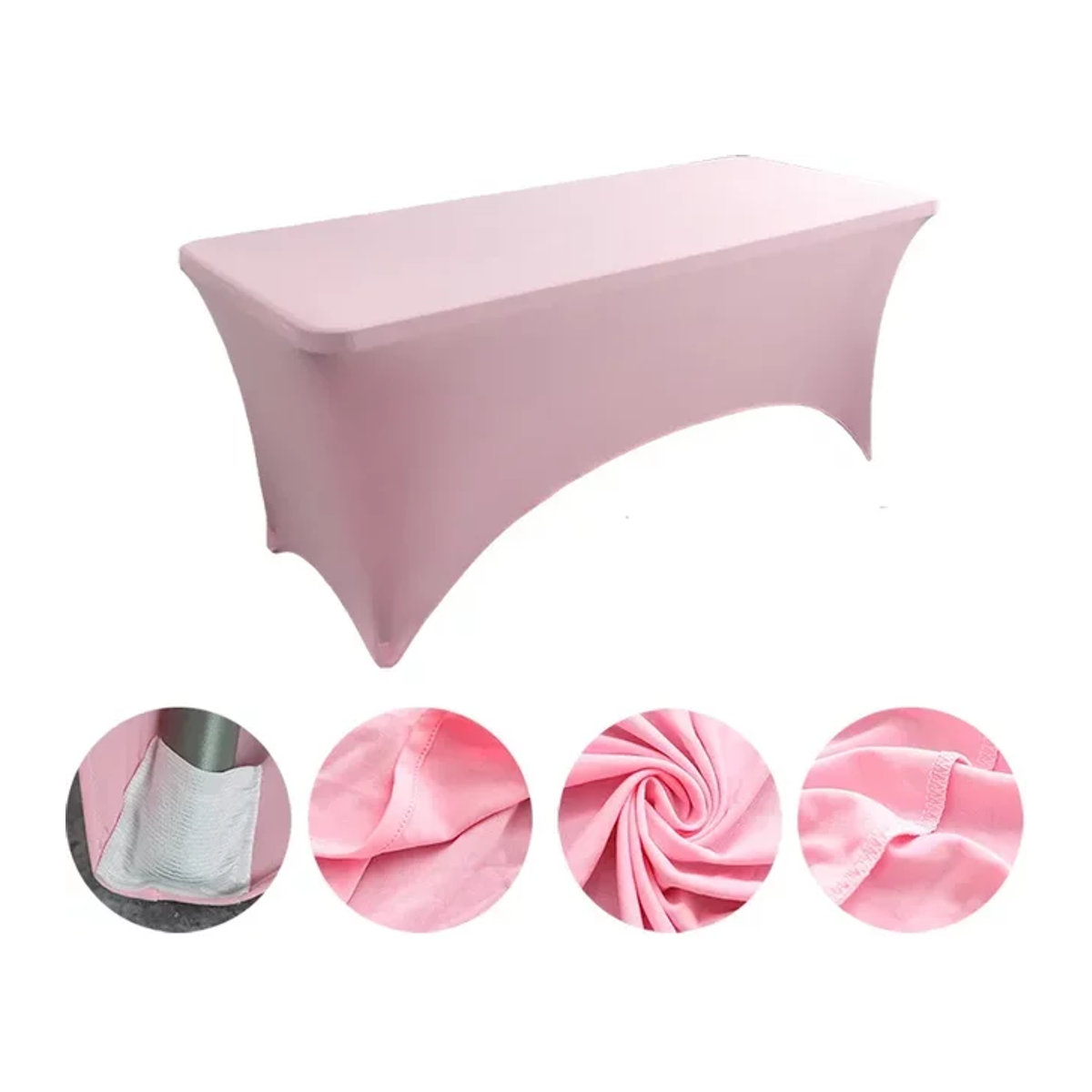 LAAOVE Elastische Bettwäsche und Tischdecke in Rosa für Wimpernverlängerung und Stühle - Bild 1