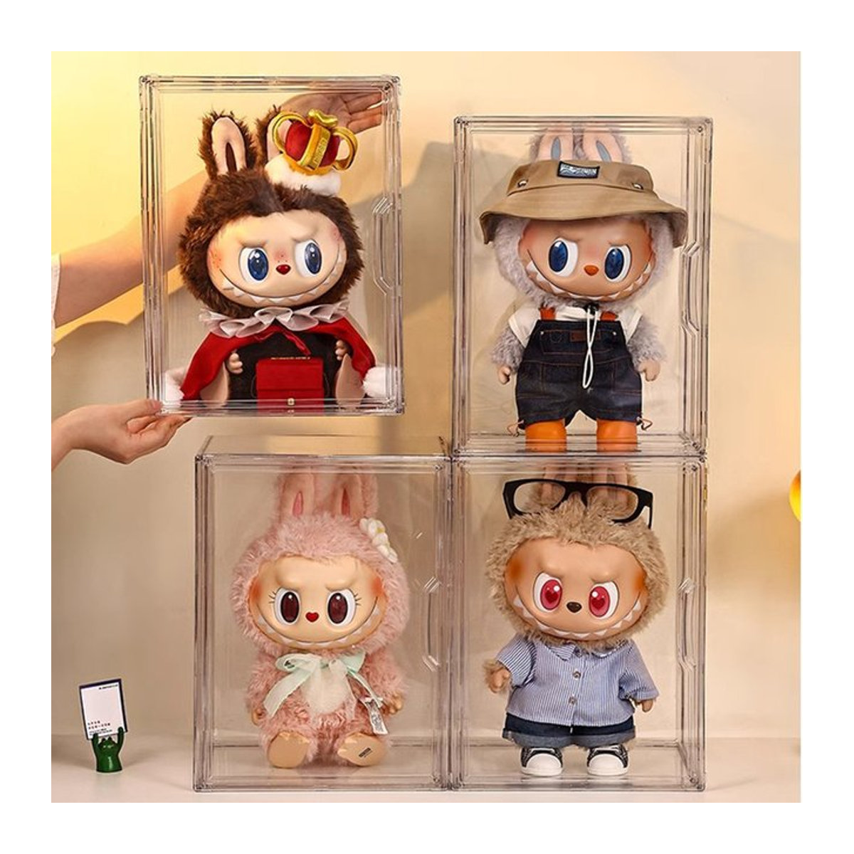 Labubu Display Box Transparent Aufbewahrungsschrank aus Kunststoff für Blind Box Sommerpuppen - Bild 1