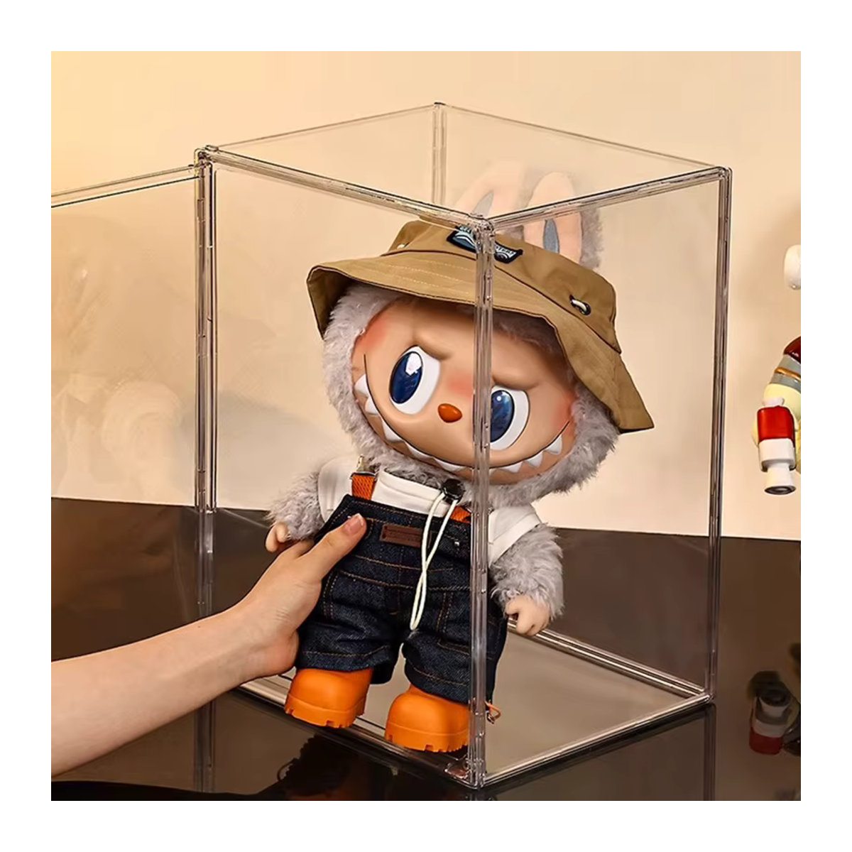 Labubu Display Box Transparent Aufbewahrungsschrank aus Kunststoff für Blind Box Sommerpuppen - Bild 3