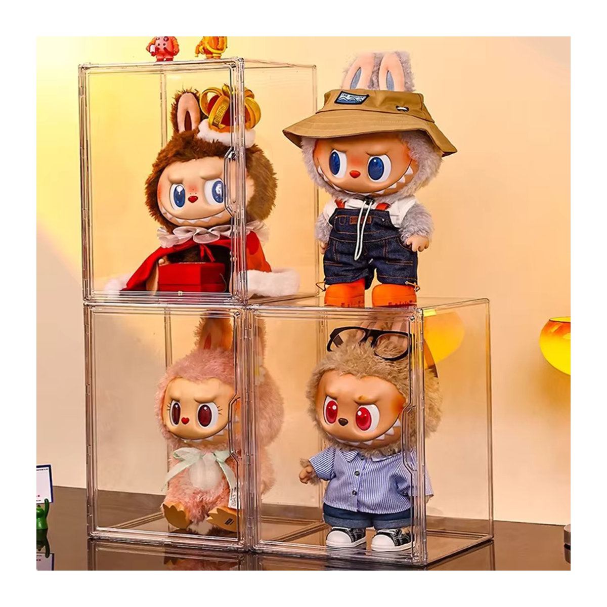 Labubu Display Box Transparent Aufbewahrungsschrank aus Kunststoff für Blind Box Sommerpuppen - Bild 4