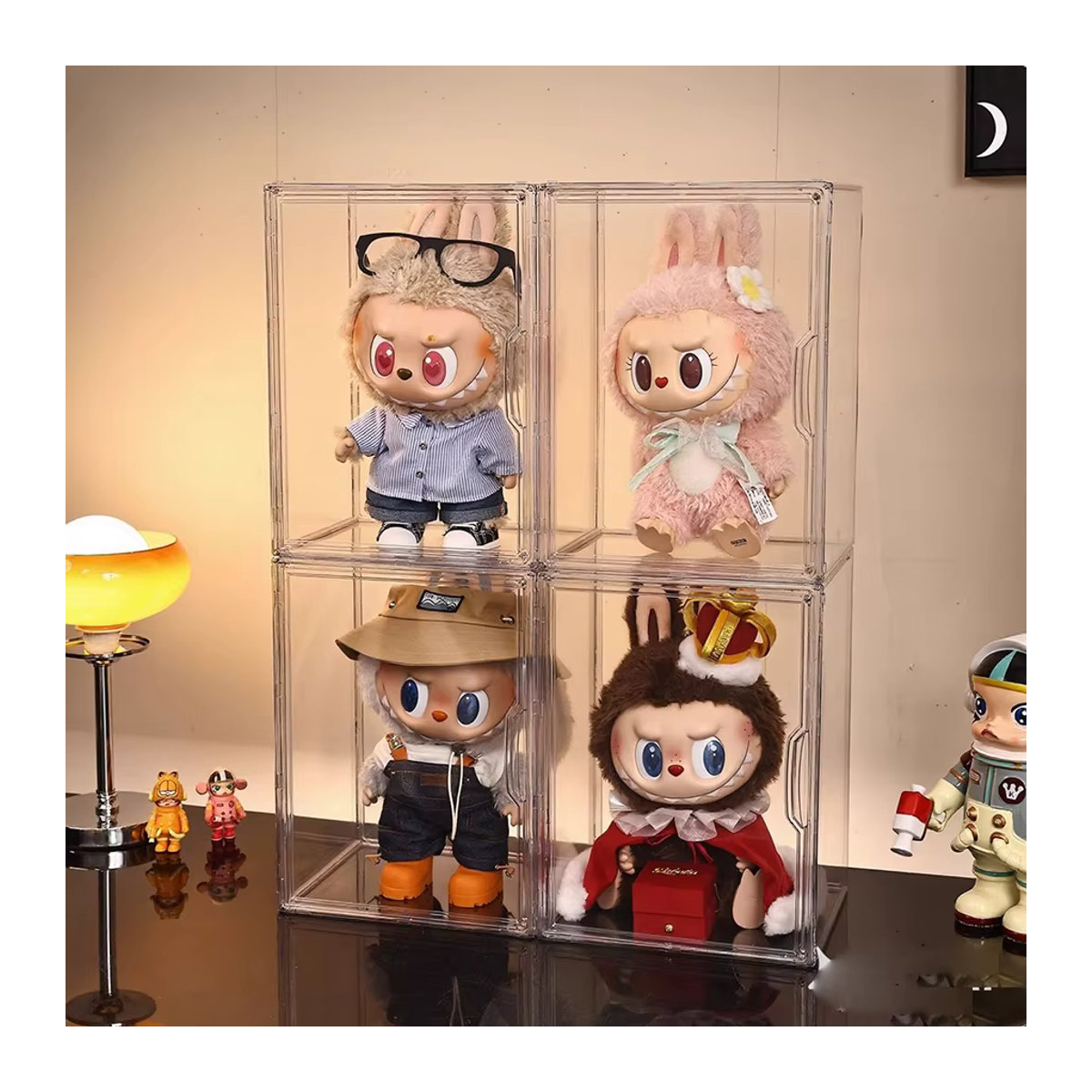 Labubu Display Box Transparent Aufbewahrungsschrank aus Kunststoff für Blind Box Sommerpuppen - Bild 6