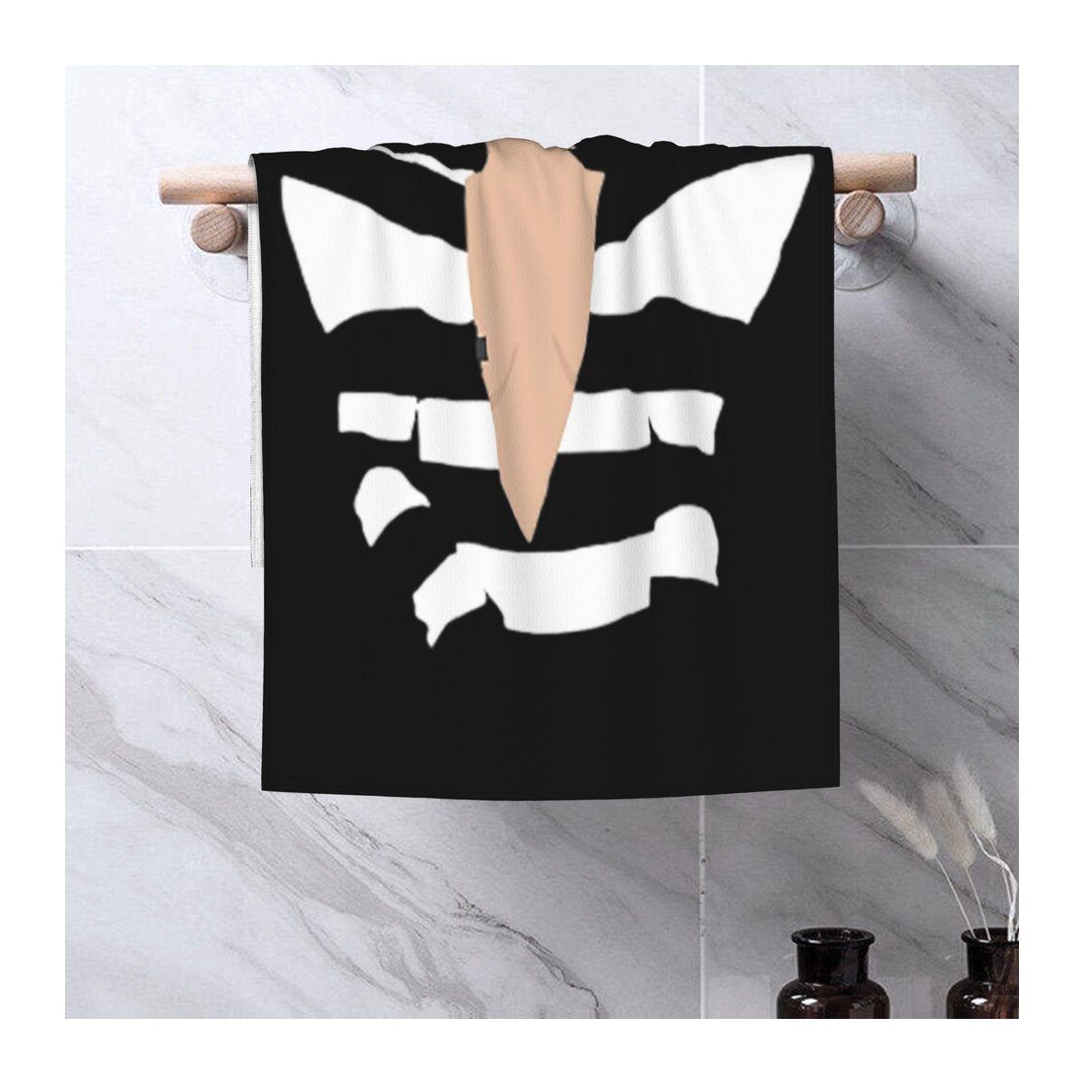 Lady Gaga Motiv Handtuch aus Baumwolle, schnelltrocknend und atmungsaktiv, B: 90 cm, H: 160 cm - Bild 1