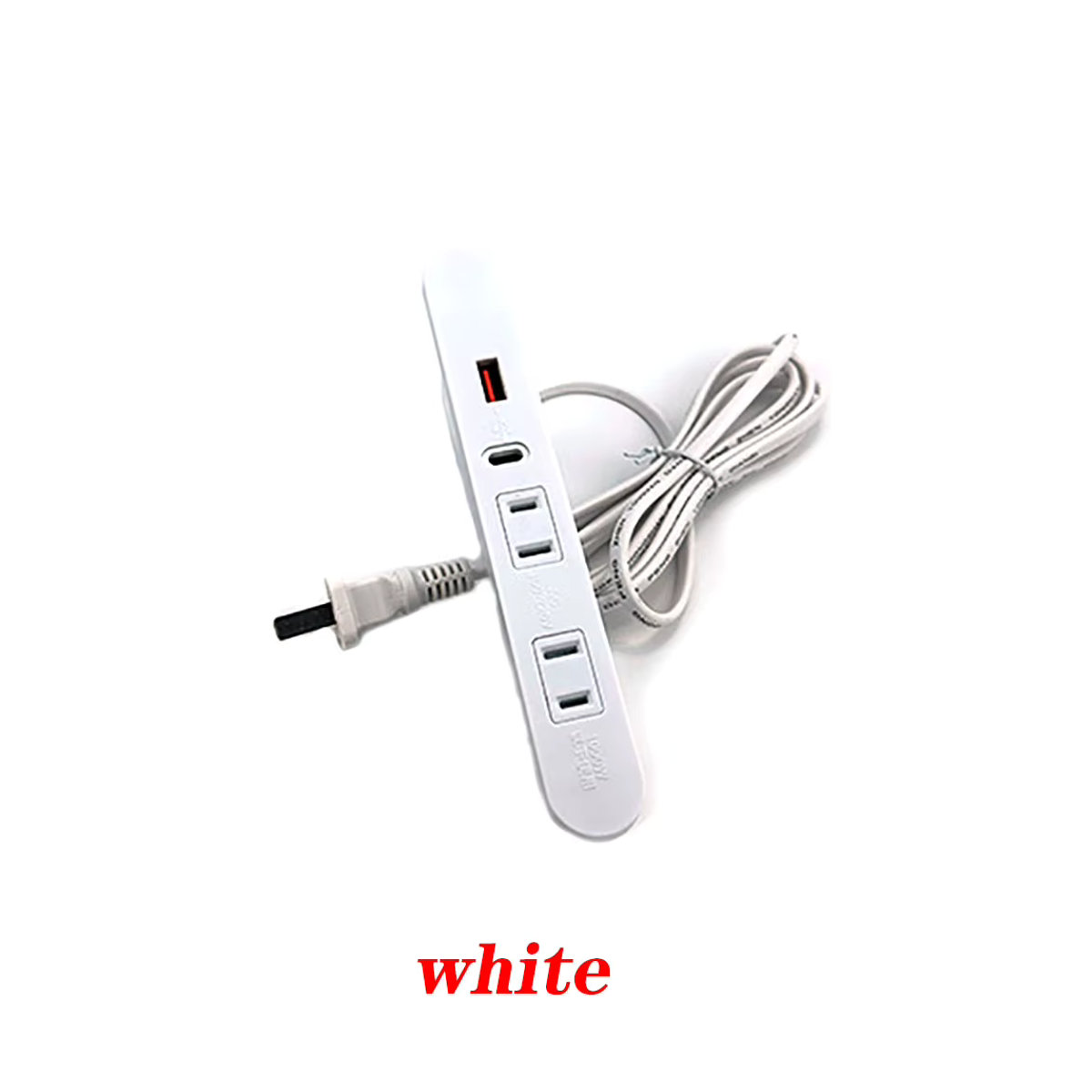 LAJQTAO Steckdosenleiste mit 2 Wechselstrom-Steckdosen, 1 USB-Anschluss (Typ C) und Netzwerkfilter, US-Stecker, Schwarz oder Weiß, Minimalistisches Design - Bild 5
