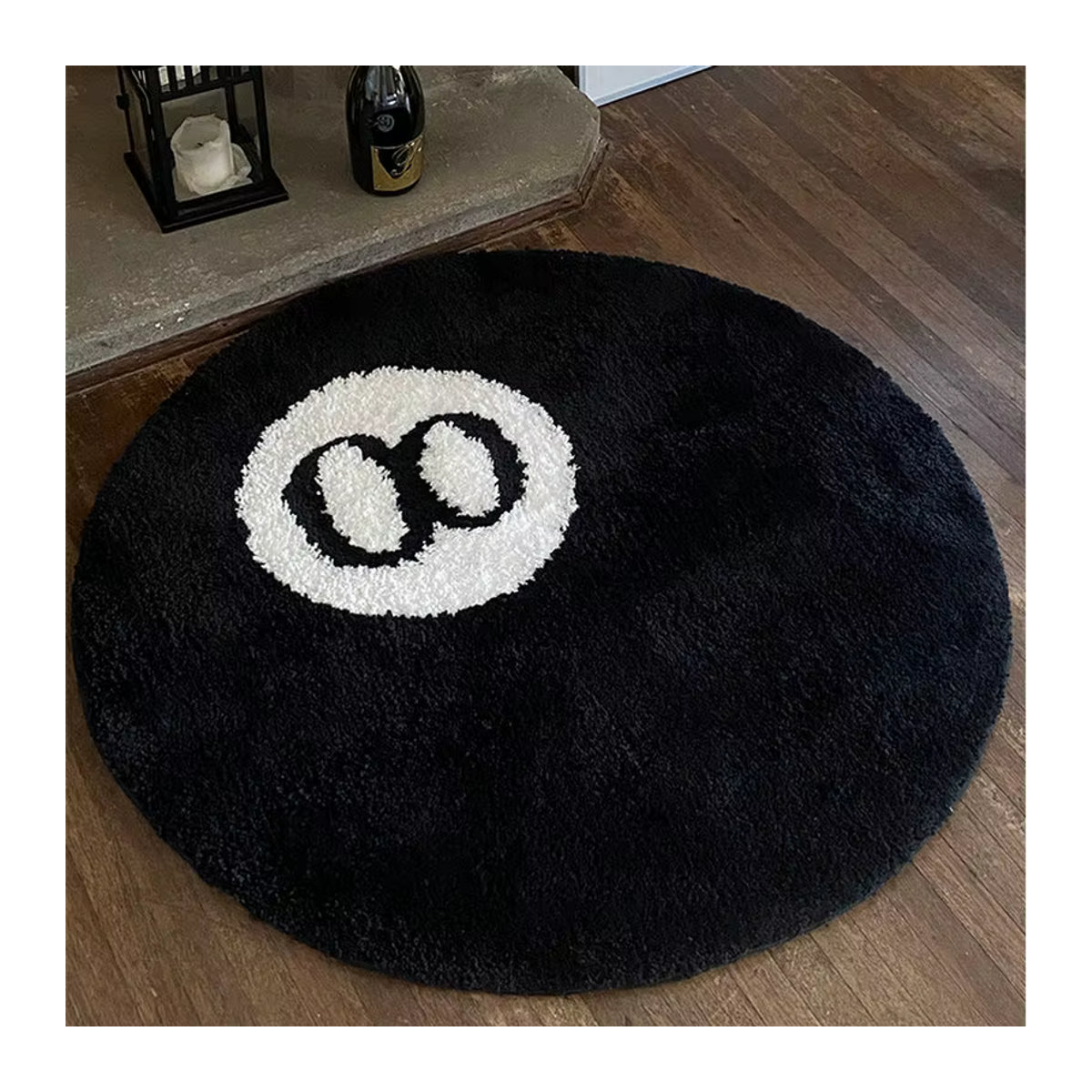 LAKEA Halloween Rundteppich mit 8-Kugel-Design in Schwarz, weicher Akzentteppich für deine Innendekoration - Bild 2