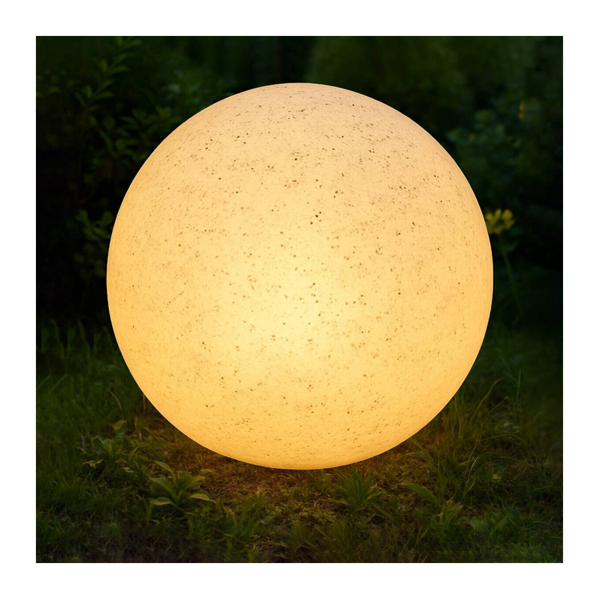 Lamkur Außenleuchte in Steinoptik Schwarz B/H: 40 x 40 cm mit E27 Fassung und IP44 Schutzart - Bild 4
