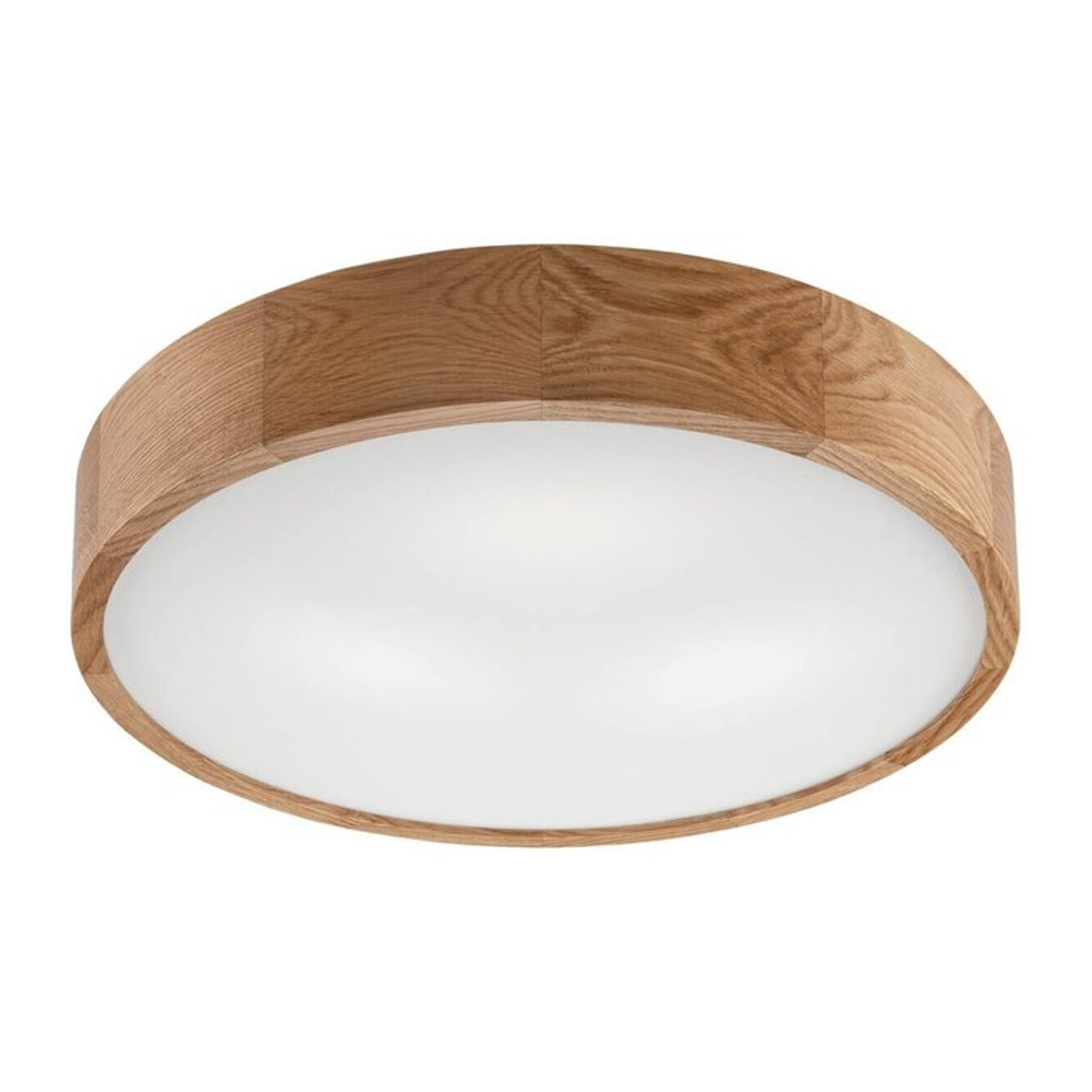 Lamkur Deckenleuchte Eveline in Eiche Natur aus Holz und Glas, Skandinavischer Stil, E27, 3 Fassungen, H x B: 47 x 8 cm - Bild 1