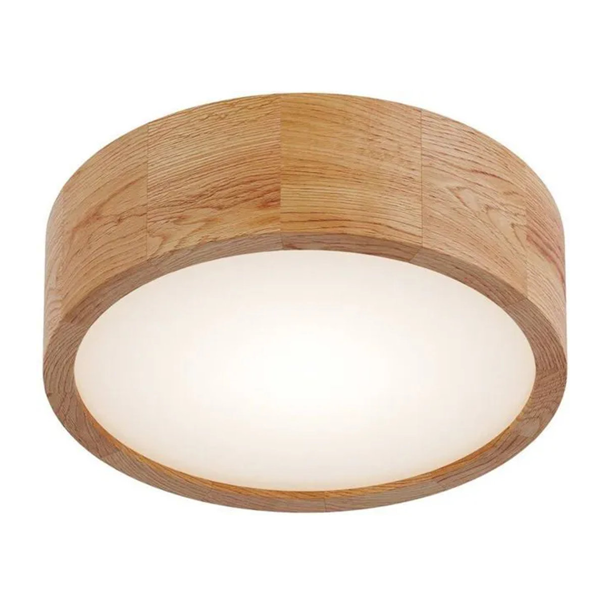 Lamkur Deckenleuchte Eveline in Eiche Natur und Glas mit E27 Fassung, H: 27 cm, B: 8 cm - Bild 3