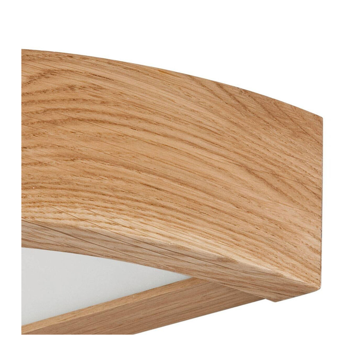 Lamkur Deckenleuchte EVELINE Wandlampe Eiche und Glas im skandinavischen Design H x B: 8 x 40,5 cm mit E27 Fassung - Bild 2