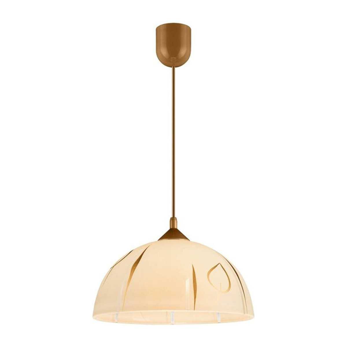 Lamkur Pendelleuchte Marcy in Gold mit Glas und E27 Fassung, Höhe: 70 cm, Durchmesser: 30 cm - Bild 1