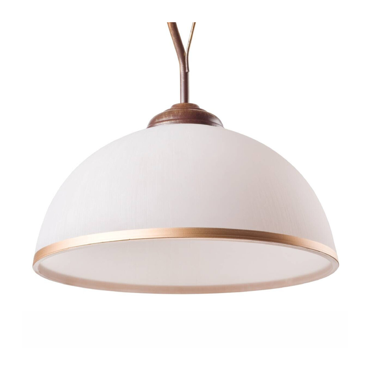 Lamkur Pendelleuchte Retro II in Braun aus Stahl und Glas mit E27 Fassung, Höhe: 45 cm, Durchmesser: 30 cm - Bild 2