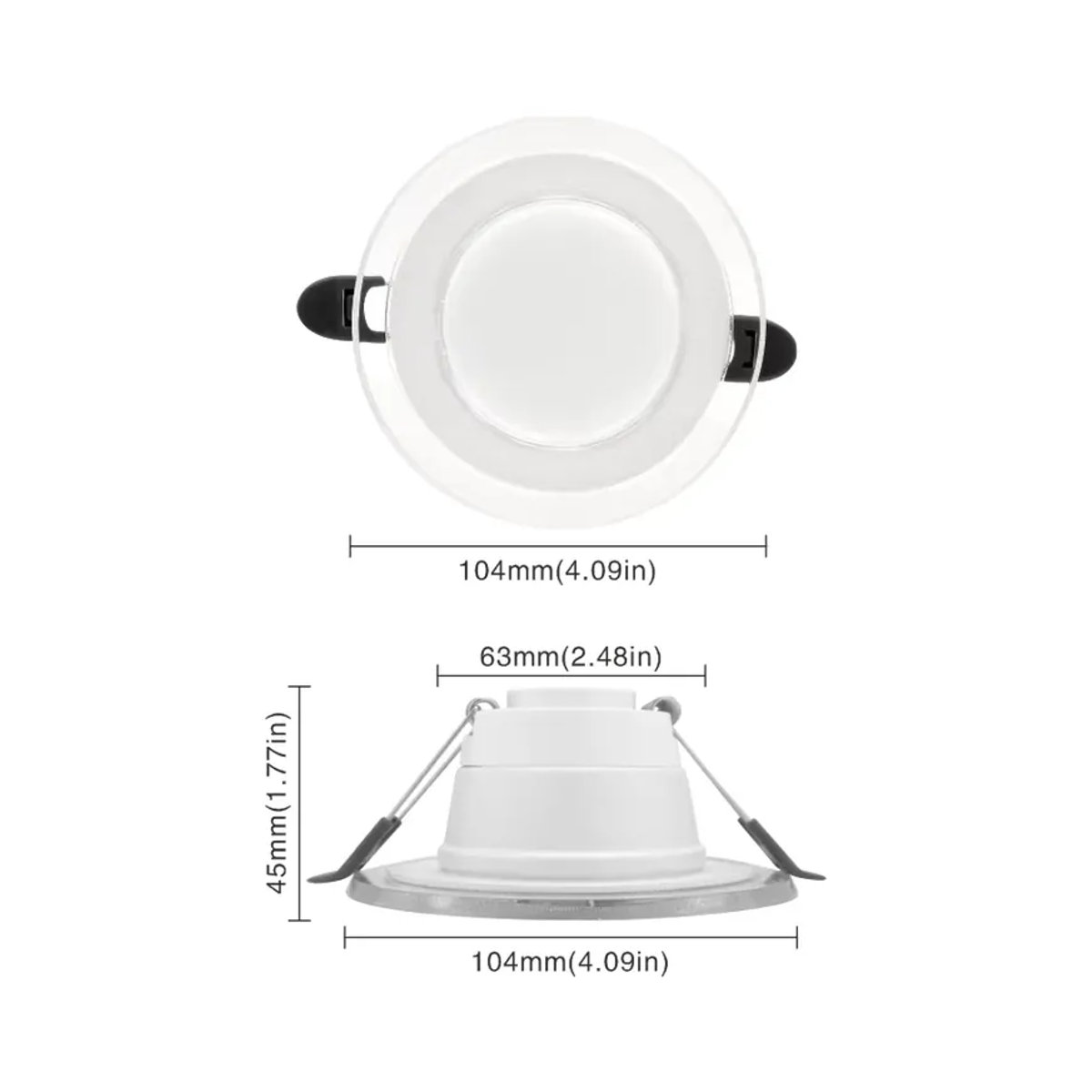 LAN MU LED Downlight 4 Zoll runde Einbauleuchte mit 3 wechselbaren Farben, 6 W, 220 V - Bild 2