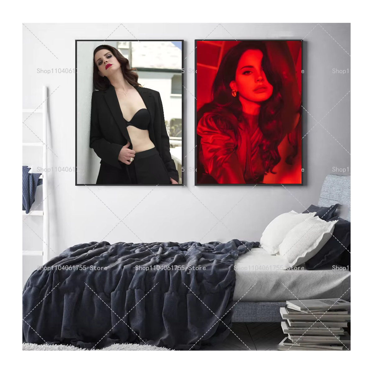 Lana Del Rey Sänger Wandposter Selbstklebender Wasserfester Papier Aufkleber für Zimmer und Bar - Bild 3
