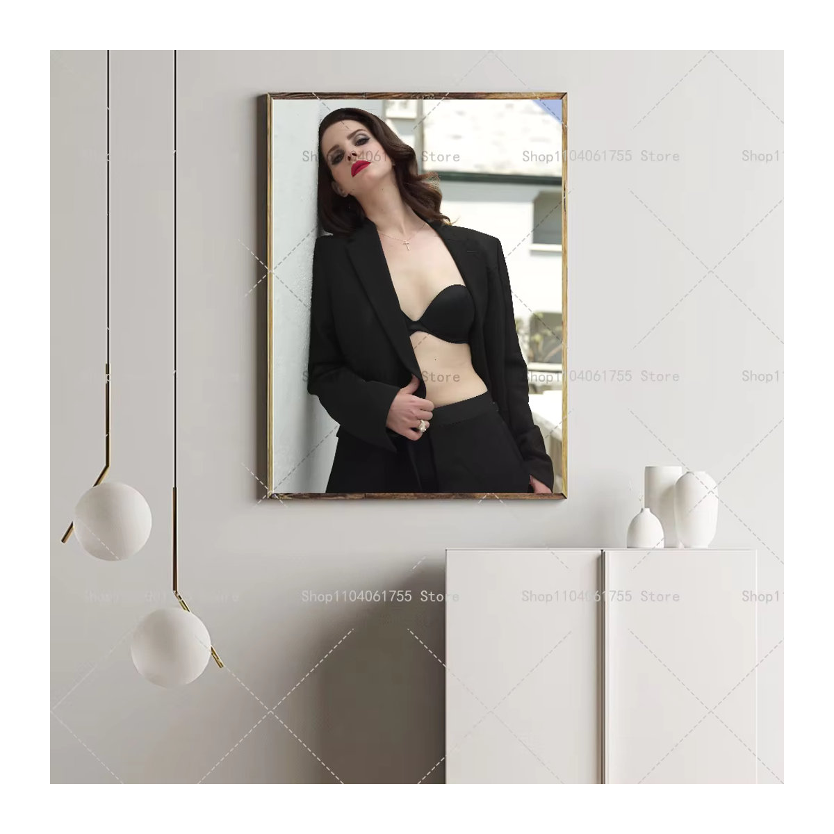 Lana Del Rey Sänger Wandposter Selbstklebender Wasserfester Papier Aufkleber für Zimmer und Bar - Bild 5