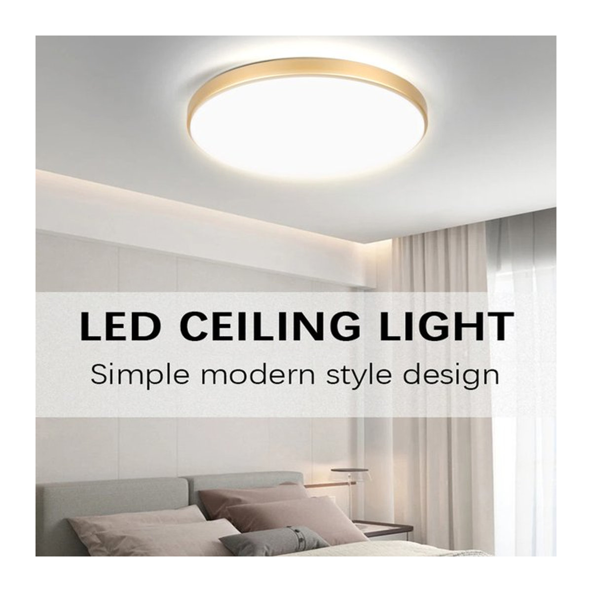 LANGYUE LED Deckenleuchte Modern Weiß, 40 W, wasserdichte LED-Panel-Leuchte für Badezimmer, Küche oder Schlafzimmer - Bild 1