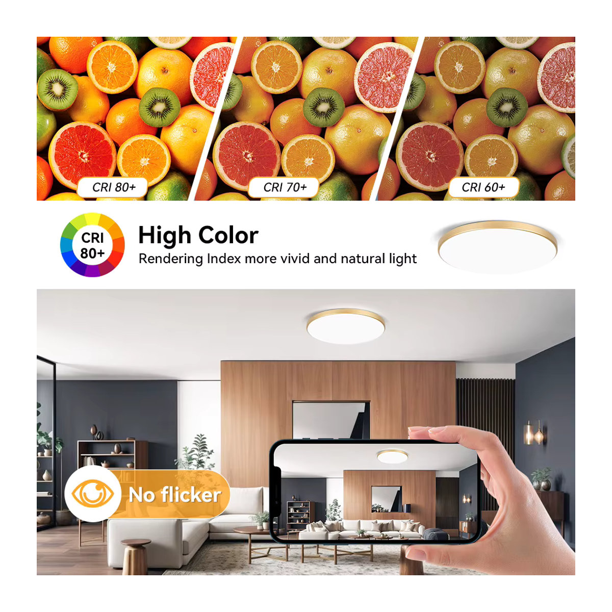 LANGYUE LED Deckenleuchte Modern Weiß, 40 W, wasserdichte LED-Panel-Leuchte für Badezimmer, Küche oder Schlafzimmer - Bild 6