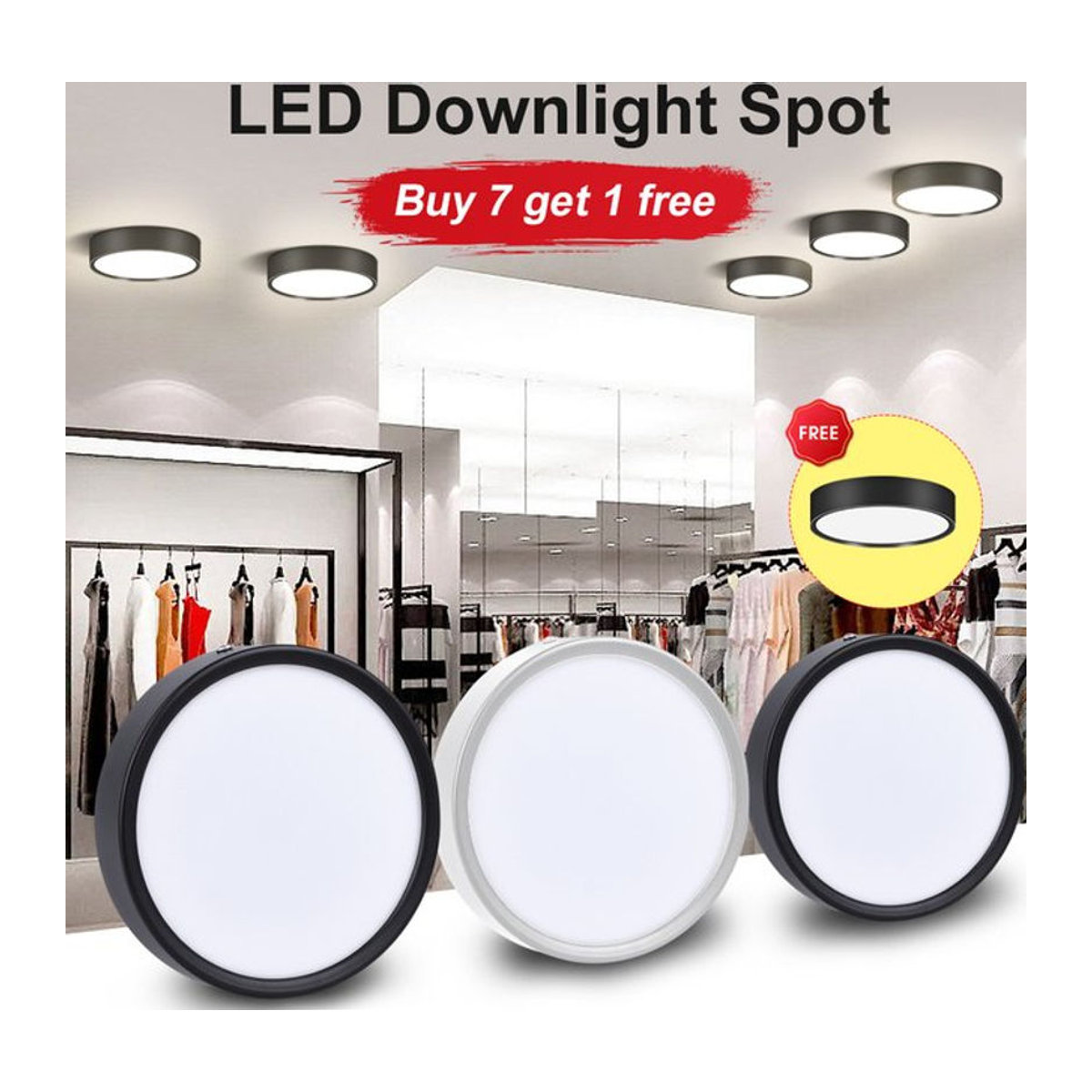 LANGYUE LED Deckenspot Aufputz Strahler aus Aluminium in Weiß, minimalistisches Design, 25W - Bild 1