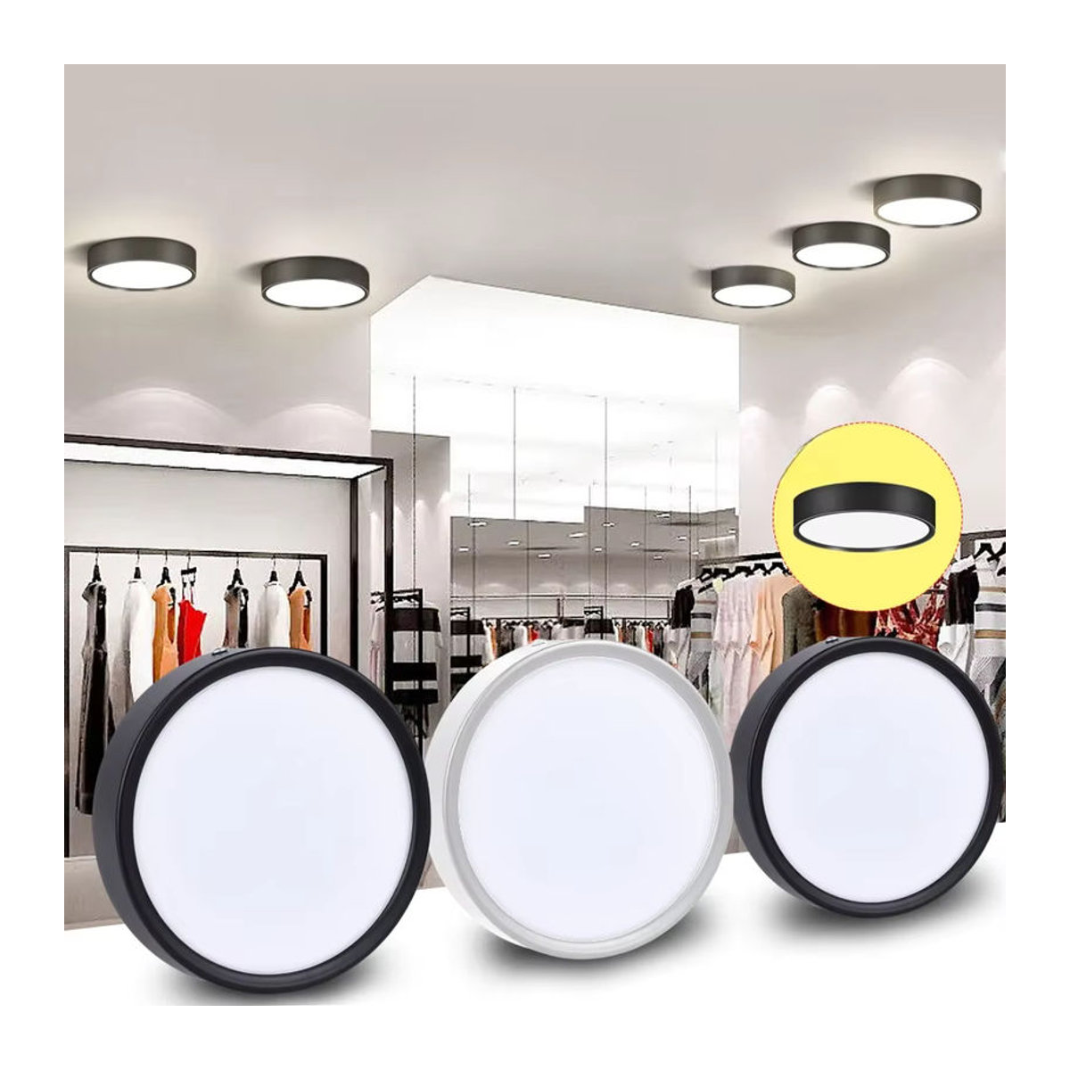 LANGYUE LED Deckenspot Aufputz Strahler aus Aluminium in Weiß, minimalistisches Design, 25W - Bild 6