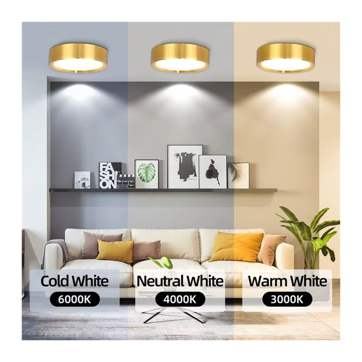 LANGYUE LED Deckenspot Modern Gold 25W - Bild 3