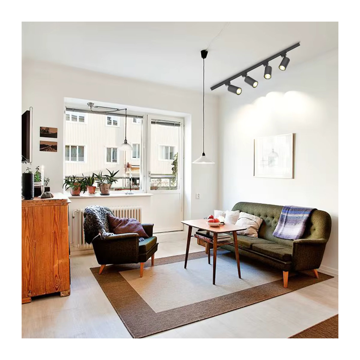 LANGYUE Smart Home GU10 Schienenlicht aus Aluminium in Schwarz, minimalistisches Spotlicht für die Decke - Bild 2