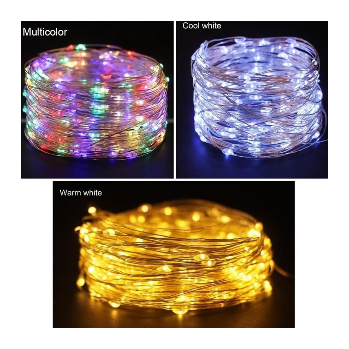 Lanzhong Home Decoration Solar-Lichterkette mit 50 LED, mehrfarbig, wasserdicht IP65, 7m Länge für Garten und Außenbereich - Bild 5