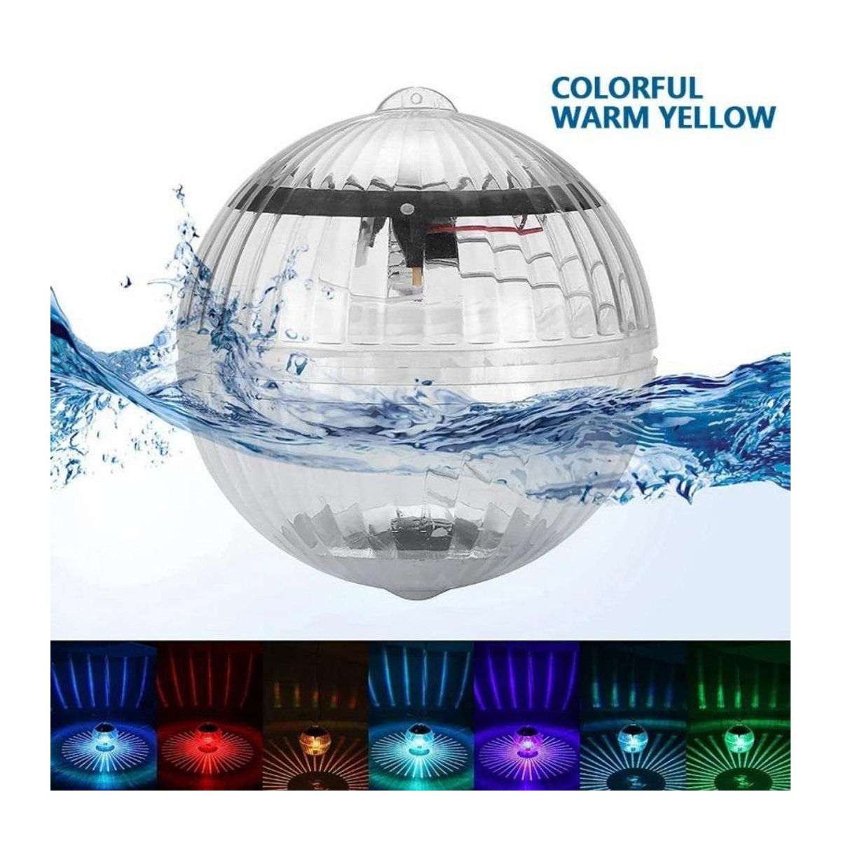 Lanzhong Solar Schwimmlicht mit LED und Farbwechsel für Schwimmbad, Teich und Aquarium, Warmweiß und Bunt, Kunststoff - Bild 13