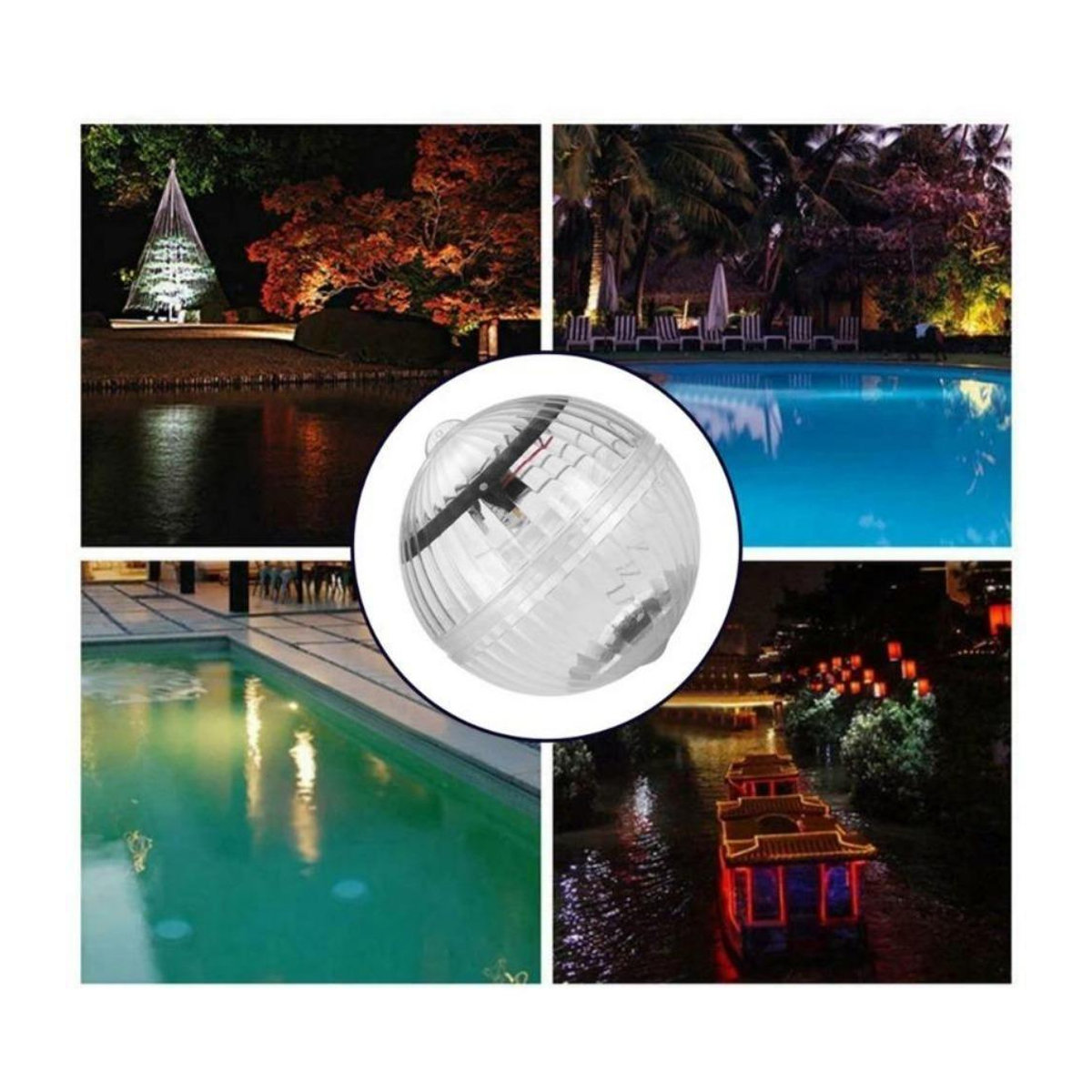 Lanzhong Solar Schwimmlicht mit LED und Farbwechsel für Schwimmbad, Teich und Aquarium, Warmweiß und Bunt, Kunststoff - Bild 6