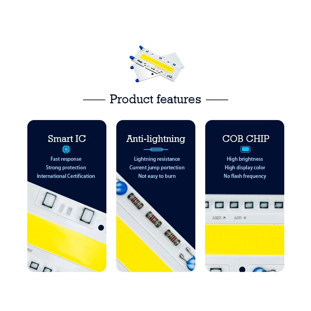 LARZI LED COB Chip für DIY Flutlicht und Scheinwerfer aus Aluminium - Bild 2