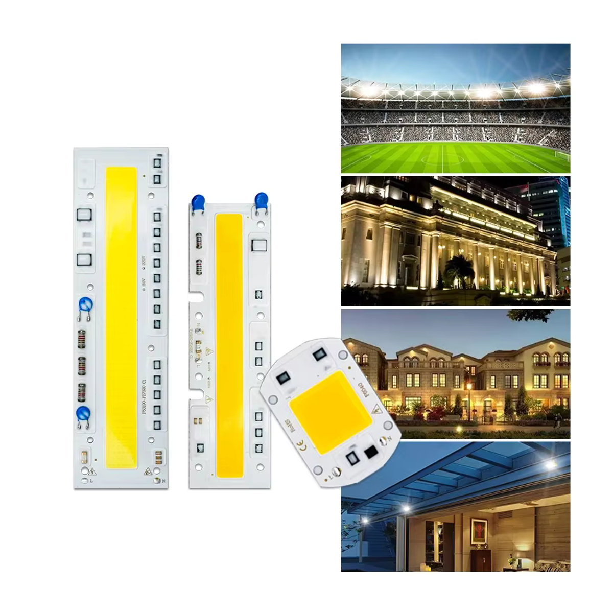 LARZI LED COB Chip für DIY Flutlicht und Scheinwerfer aus Aluminium - Bild 3