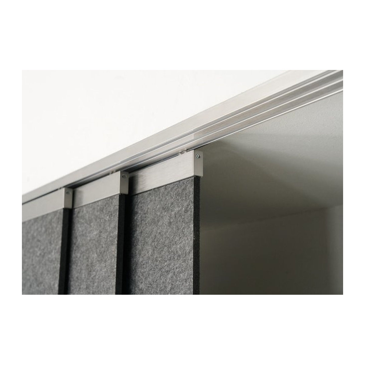 LAUTLOZ Raumteiler Paneel-Set track 6 mm in Anthrazit, Modernes Textil-Dekor, H: 300 cm, B: 50 cm, T: 1 cm - Bild 1