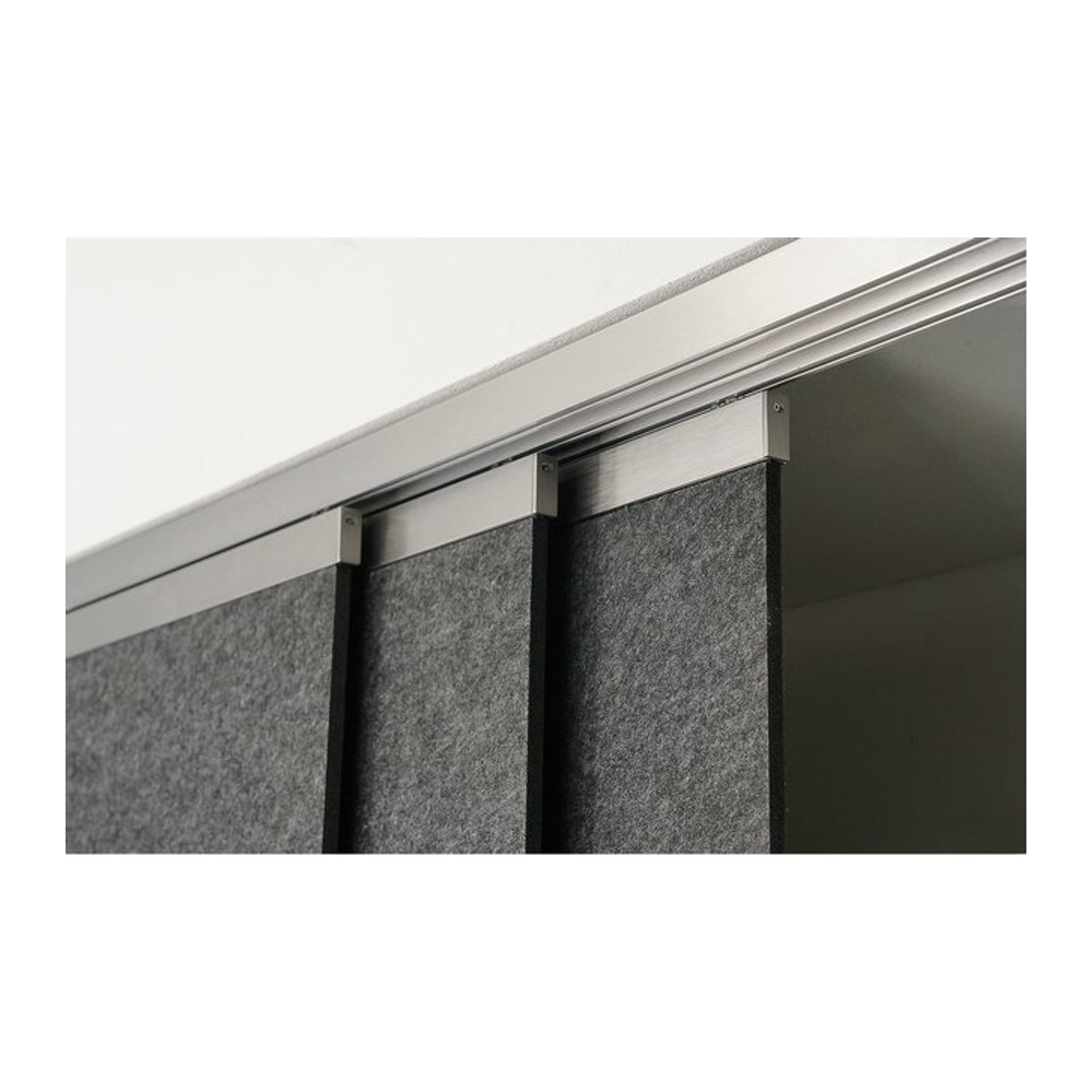 LAUTLOZ Room-Divider Paneel-Set Rail & Roll in Grau, modern und rechteckig, B/H: 100 x 300 cm - Bild 1