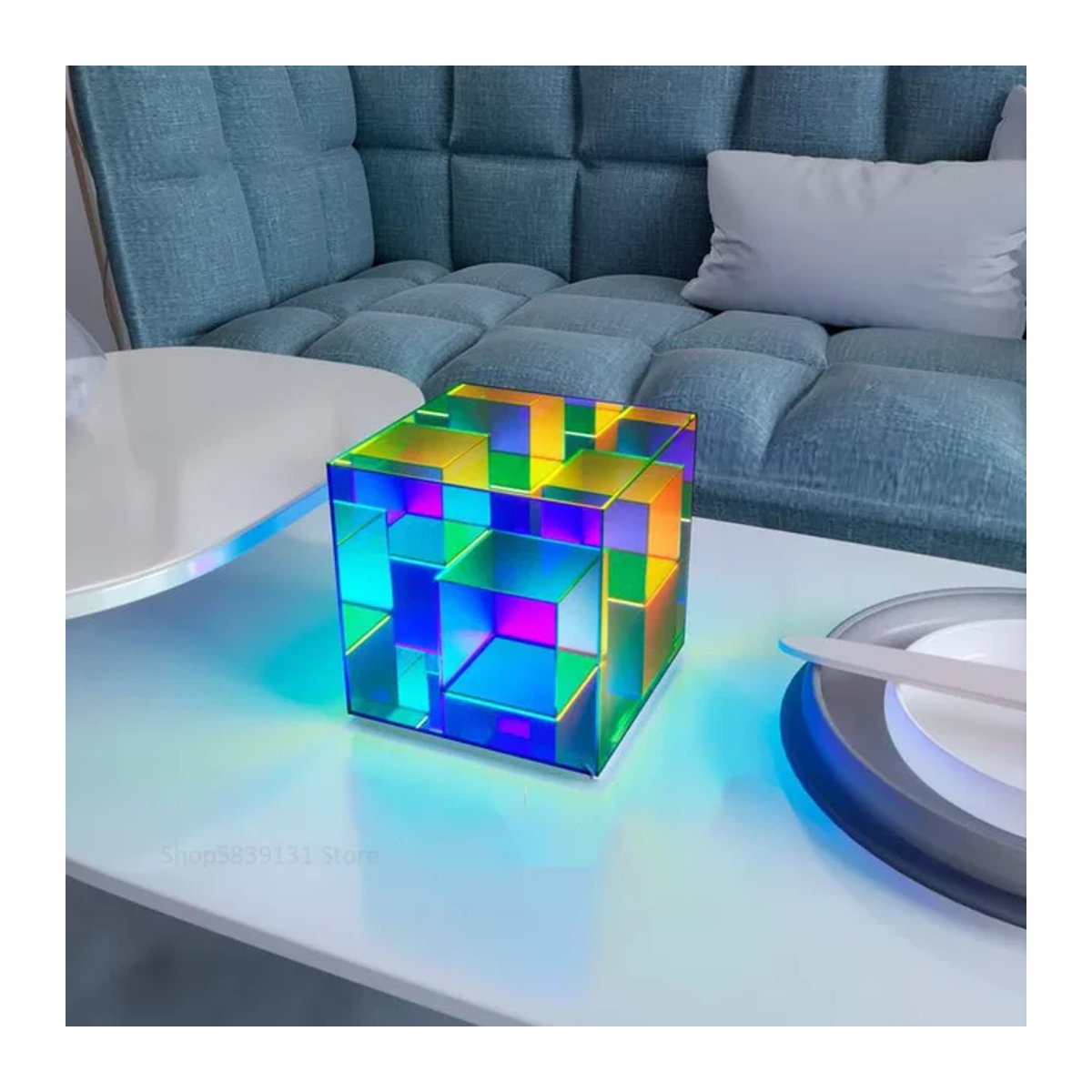 Lava Corki LED Magic Cube Lampe aus Acryl, bunte Tischleuchte für deinen Schreibtisch - Bild 1