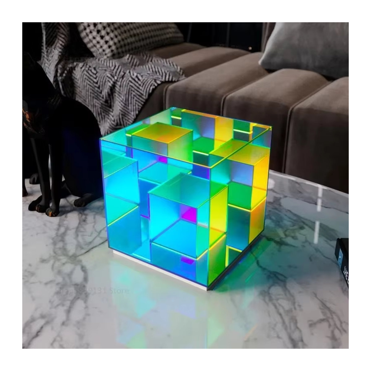 Lava Corki LED Magic Cube Lampe aus Acryl, bunte Tischleuchte für deinen Schreibtisch - Bild 2