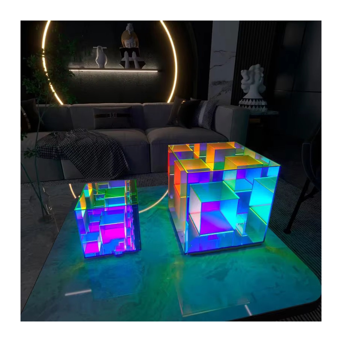 Lava Corki LED Magic Cube Lampe aus Acryl, bunte Tischleuchte für deinen Schreibtisch - Bild 5